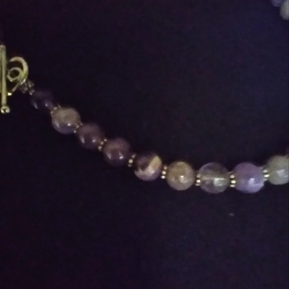 ❤️🎁 925 S/S Chevron Amethyst Graduated 28" Necklace Genuine & Beautiful! 😯 - Picture 8 of 15